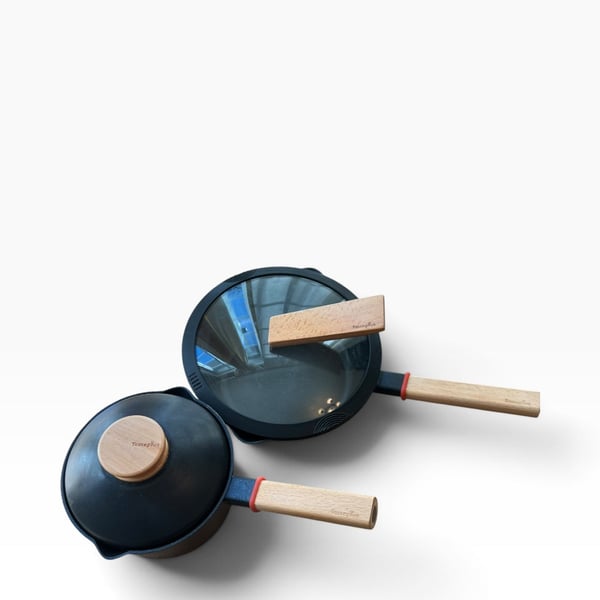 Tasteplus Non-Stick Milk Pan Saucepan with Lid and Wooden Handle