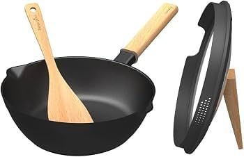 Tasteplus Non-Stick Milk Pan Saucepan with Lid and Wooden Handle 12