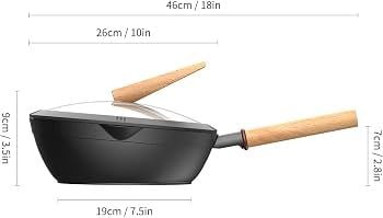 Tasteplus Non-Stick Milk Pan Saucepan with Lid and Wooden Handle 16