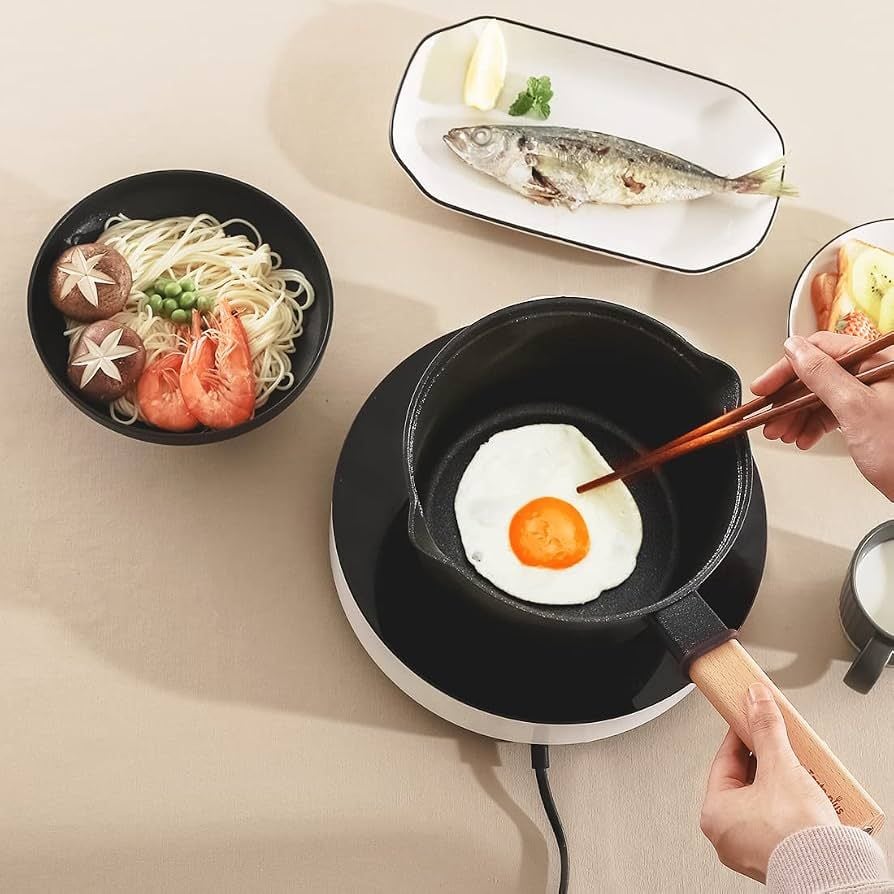 Tasteplus Non-Stick Milk Pan Saucepan with Lid and Wooden Handle 17