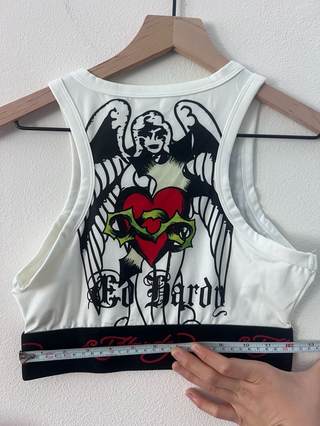 Ed Hardy Sacred Heart Sport Tank Top White Size S retail $38 sold out 7