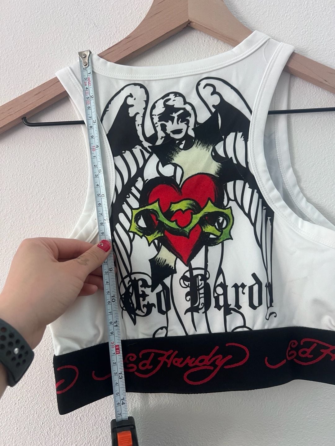 Ed Hardy Sacred Heart Sport Tank Top White Size S retail $38 sold out 8
