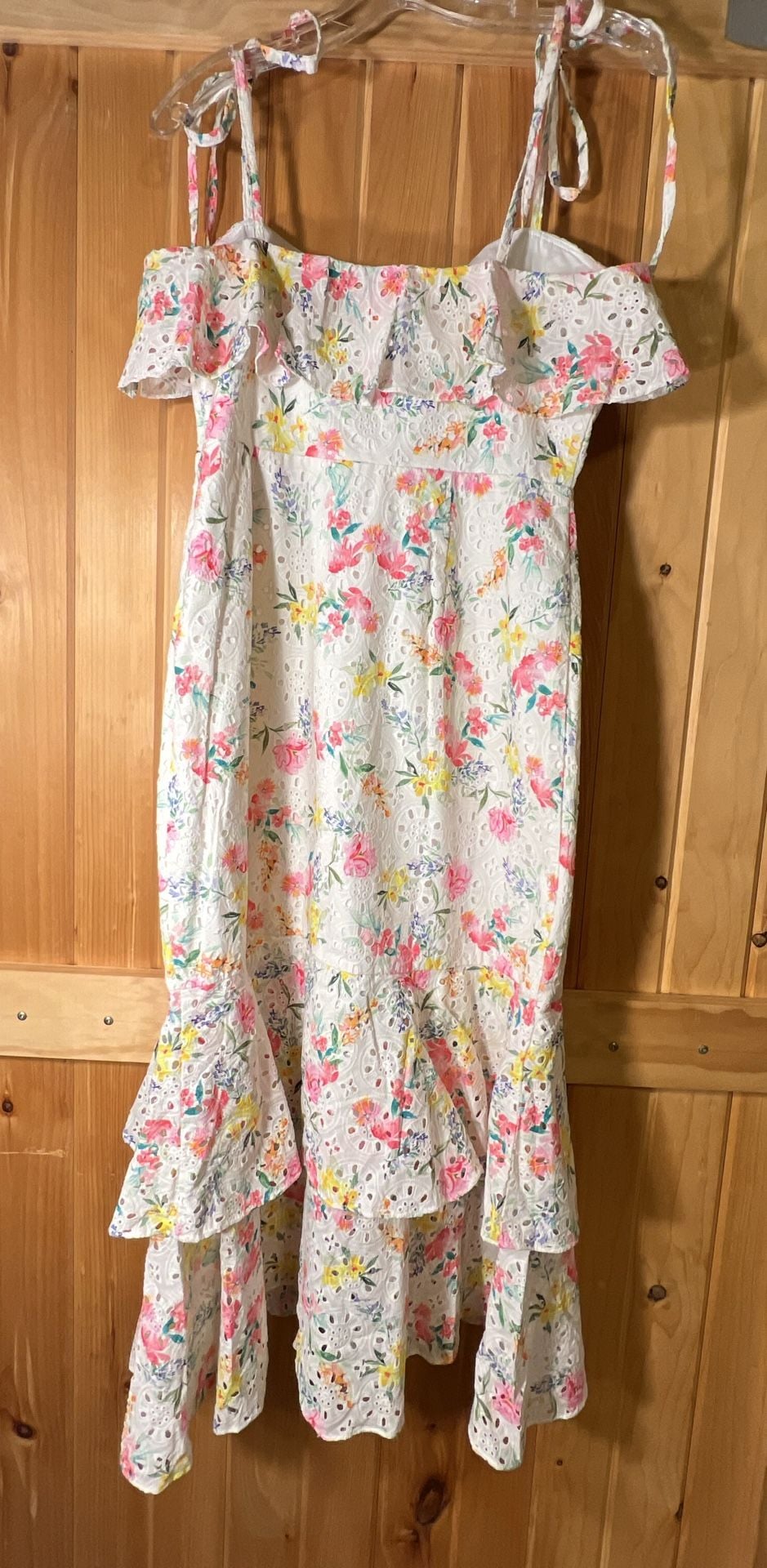 Yumi Kim San Juan Dress Mulberry Ivory Eyelet Lace Floral Midi Size 10 3