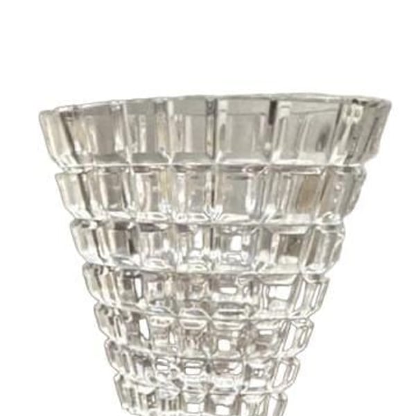 Mikasa Atrium Clear Pocket Vase Cubes Heavy Lead Crystal 6"