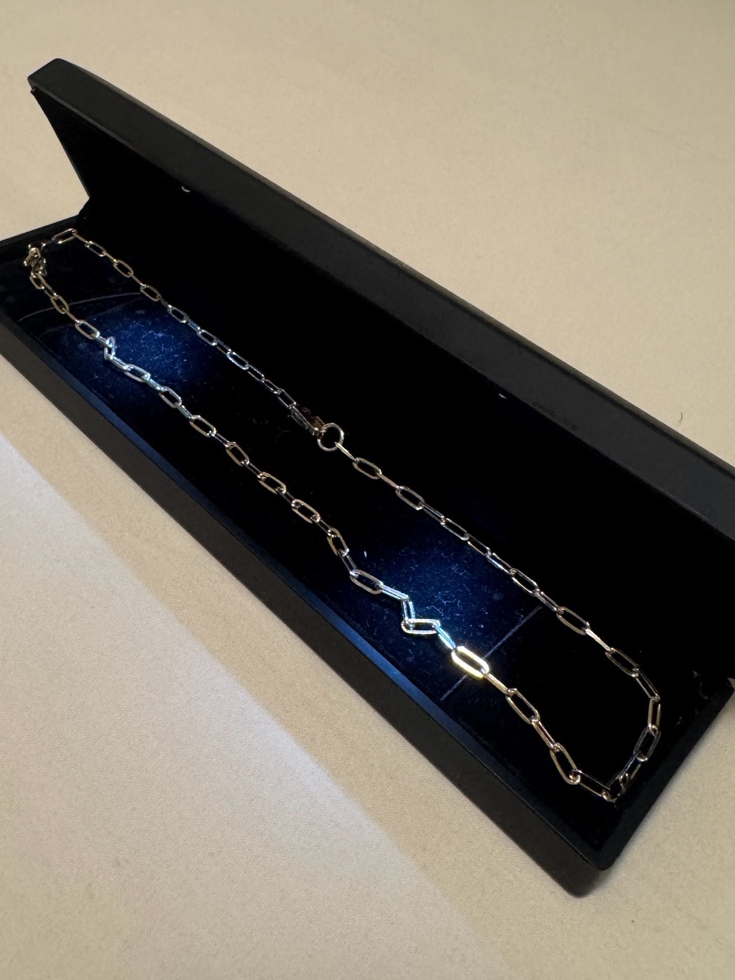 Gold Paperclip Link Chain Necklace 3