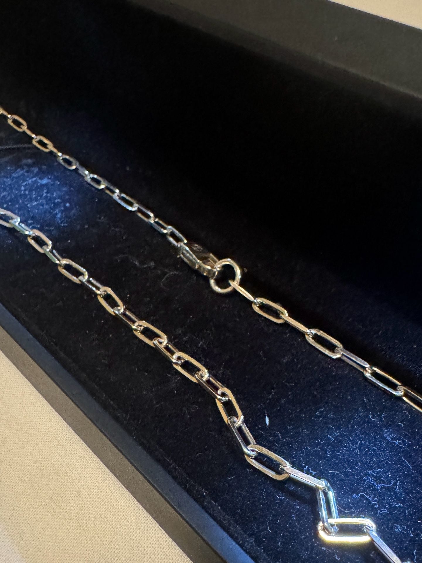 Gold Paperclip Link Chain Necklace 4