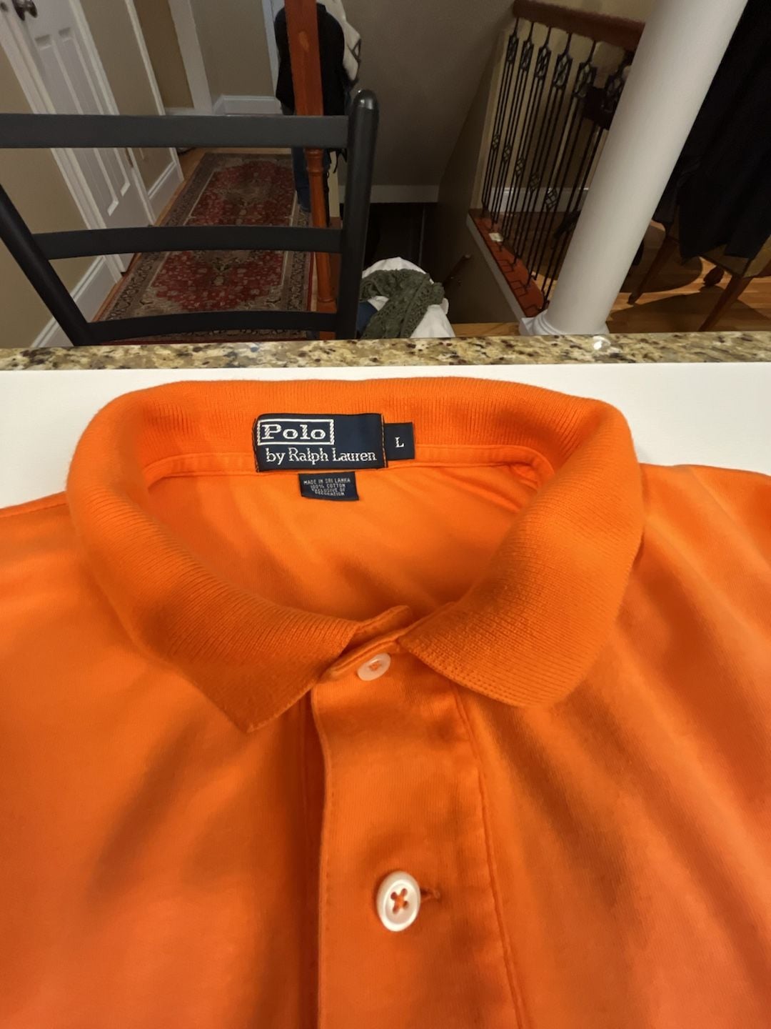 Polo Ralph Lauren Orange Cotton Short-Sleeve Polo Shirt Men's Size Large 3