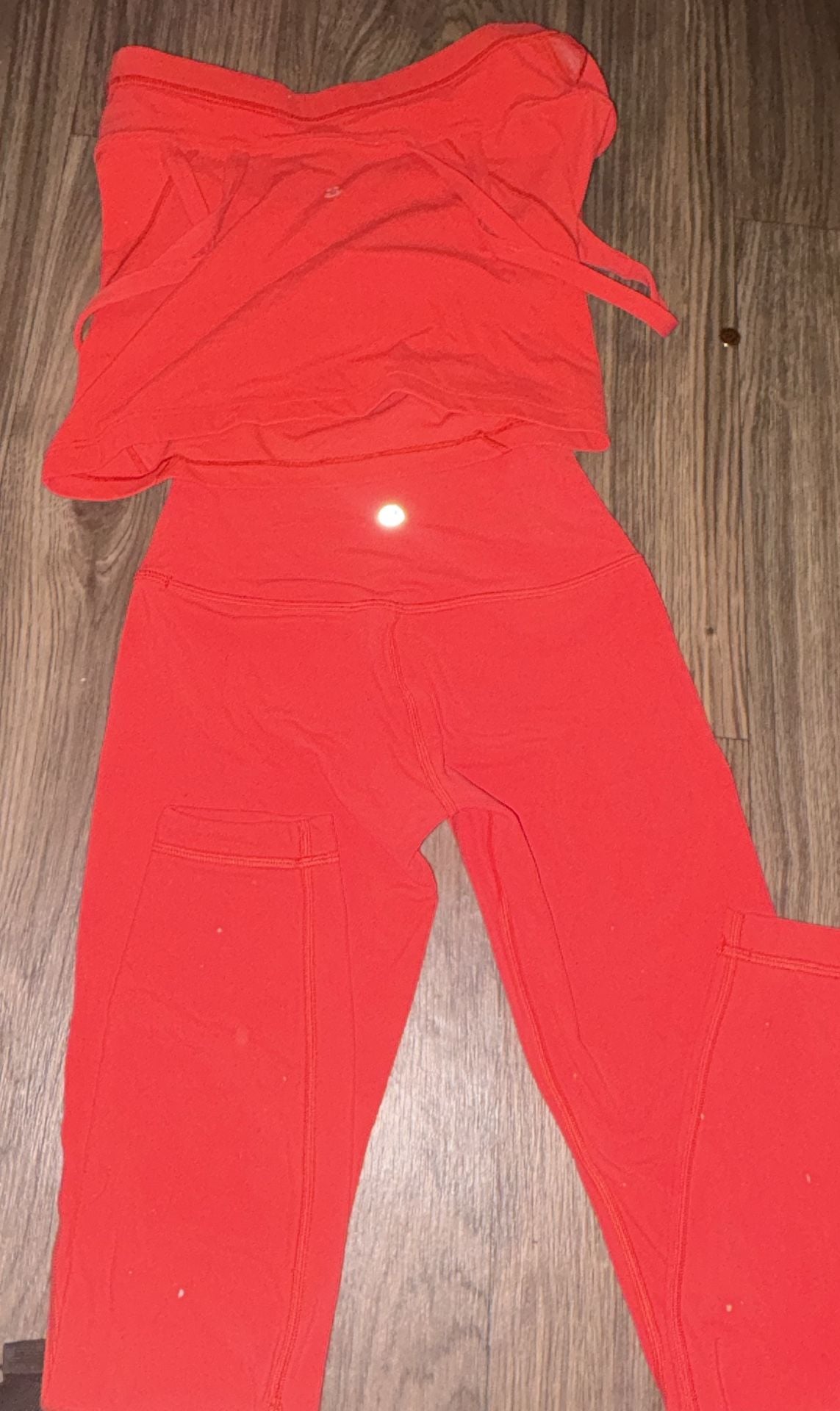 Lululemon Align High-Rise Pant and Tank Top Set Red 1