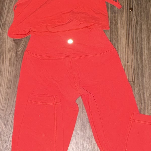Lululemon Align High-Rise Pant and Tank Top Set Red