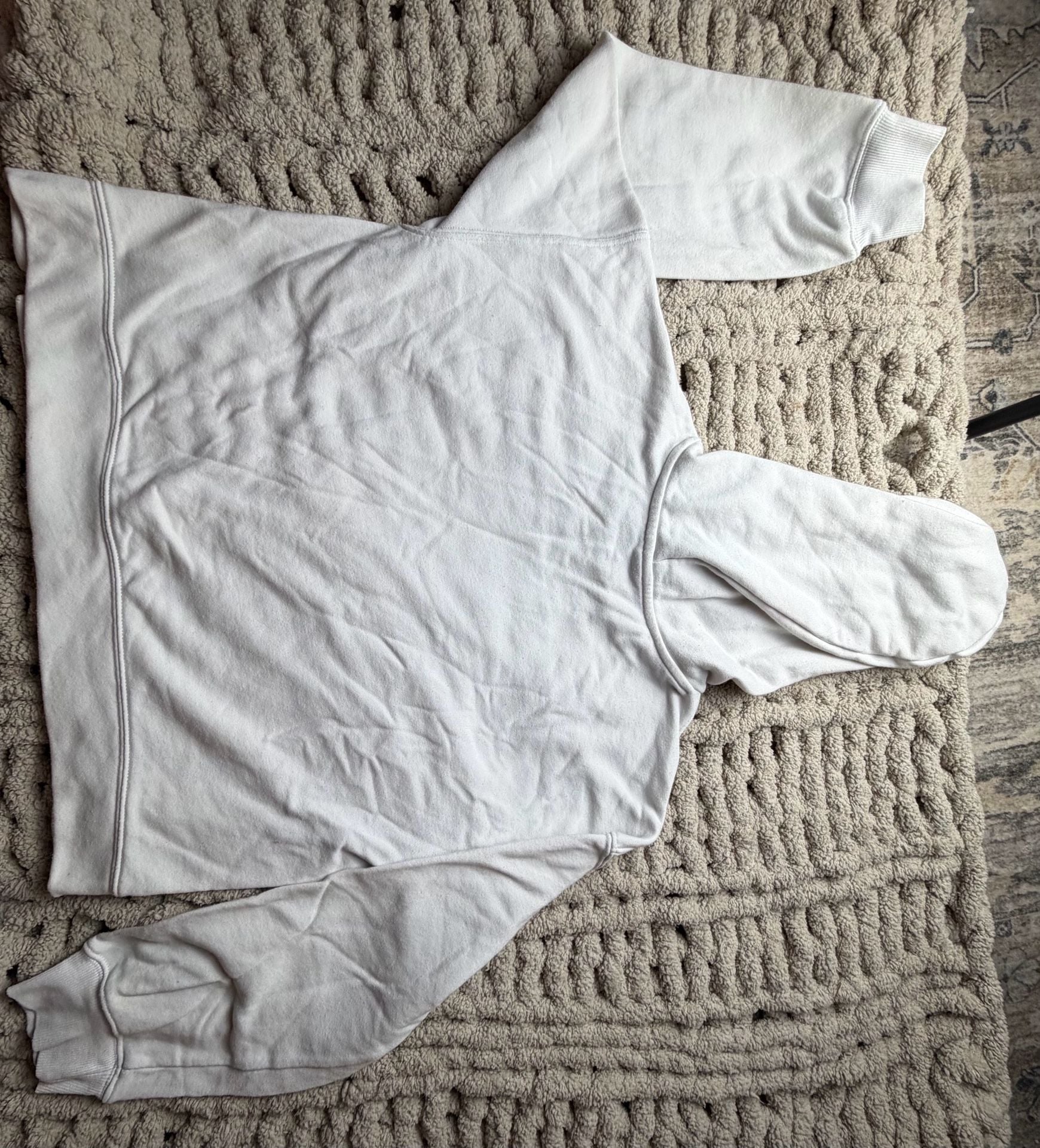 Old Navy Embroidered Hoodie, Size XL (14-16), Light Gray, Made in Cambodia, Tag You're It Collection 11