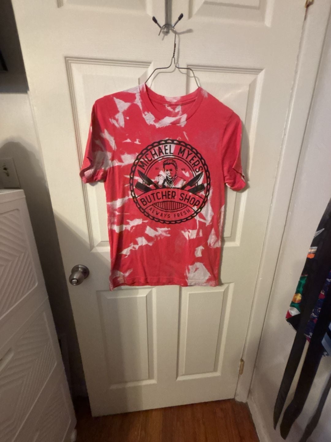 Michael Myers Butcher Shop Halloween Horror Movie Tie Dye T-Shirt 2