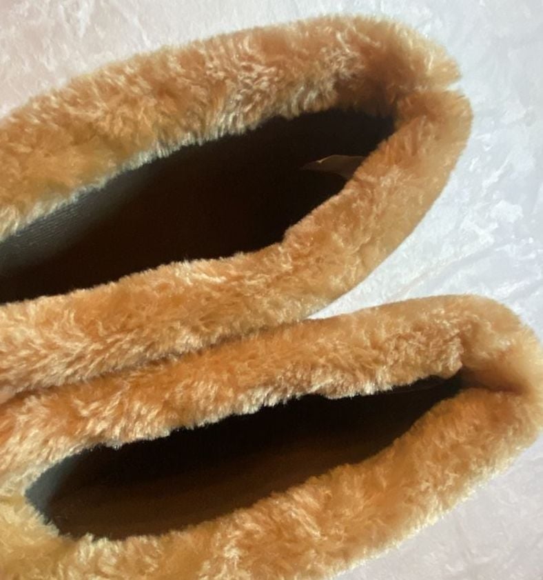 Western Chief Terrana Taupe Faux Fur Tall Winter Boots Size 7 12