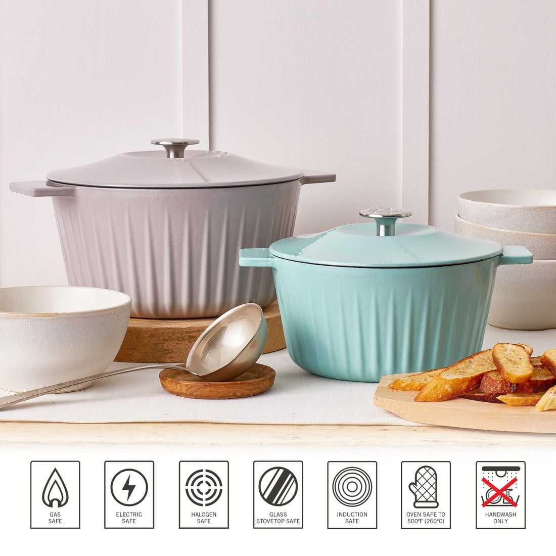 Martha Stewart Collection 3-Qt. Enameled Cast Iron Dutch Oven 7