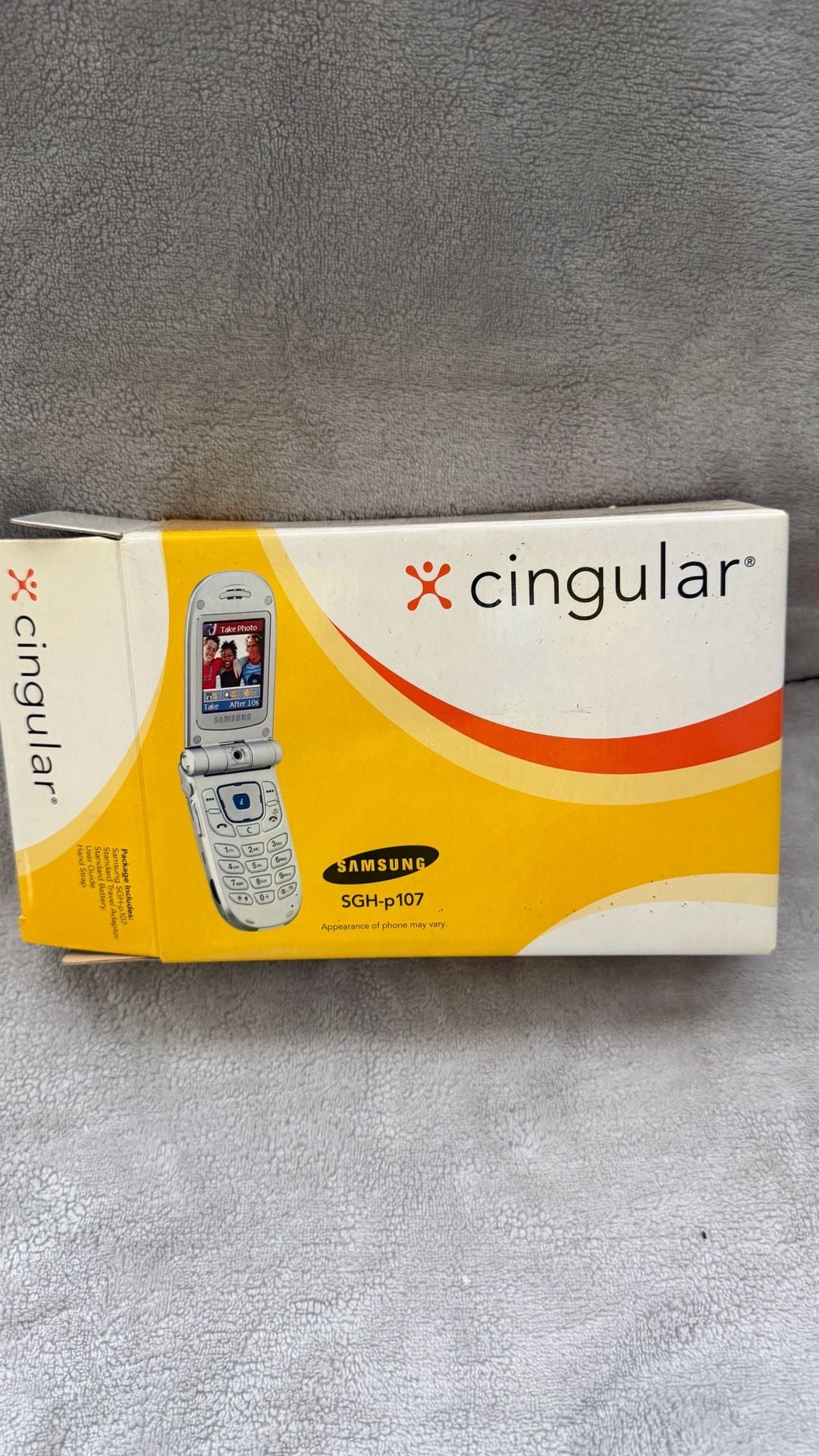 Vintage Samsung SGH-p107 Cingular Flip Phone In Original Box 1