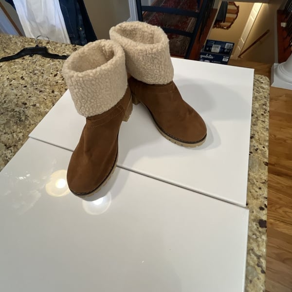 Dark Green Round Toe Block Heels Boots – ®,