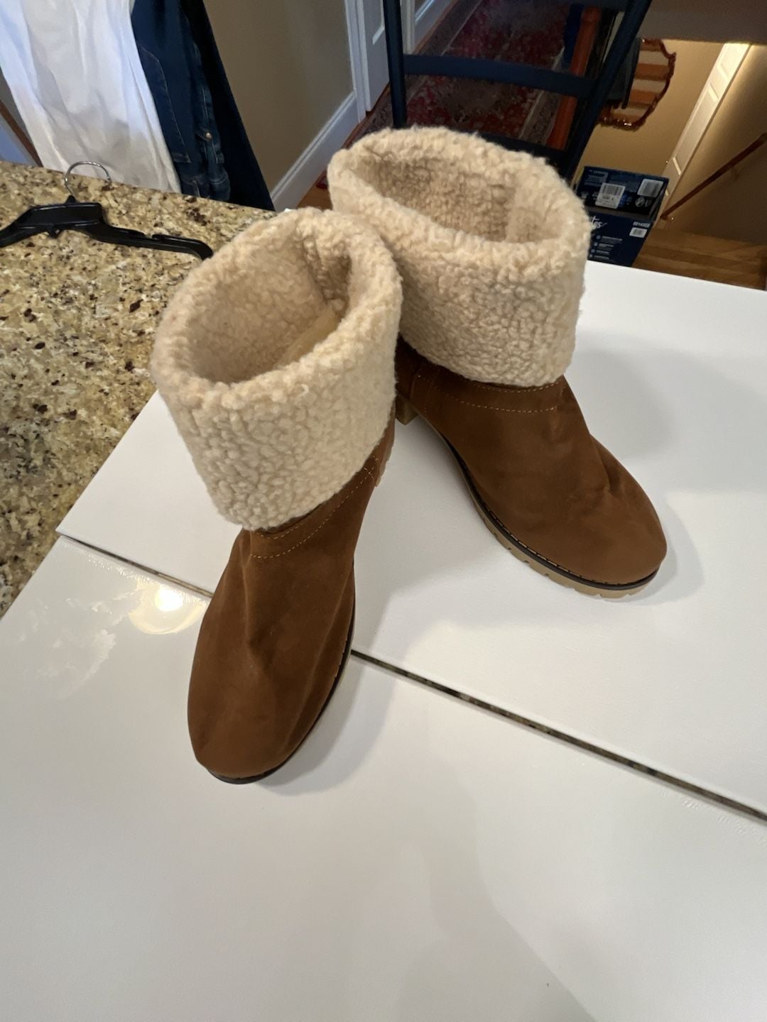 Dark Green Round Toe Block Heels Boots – ®, 3