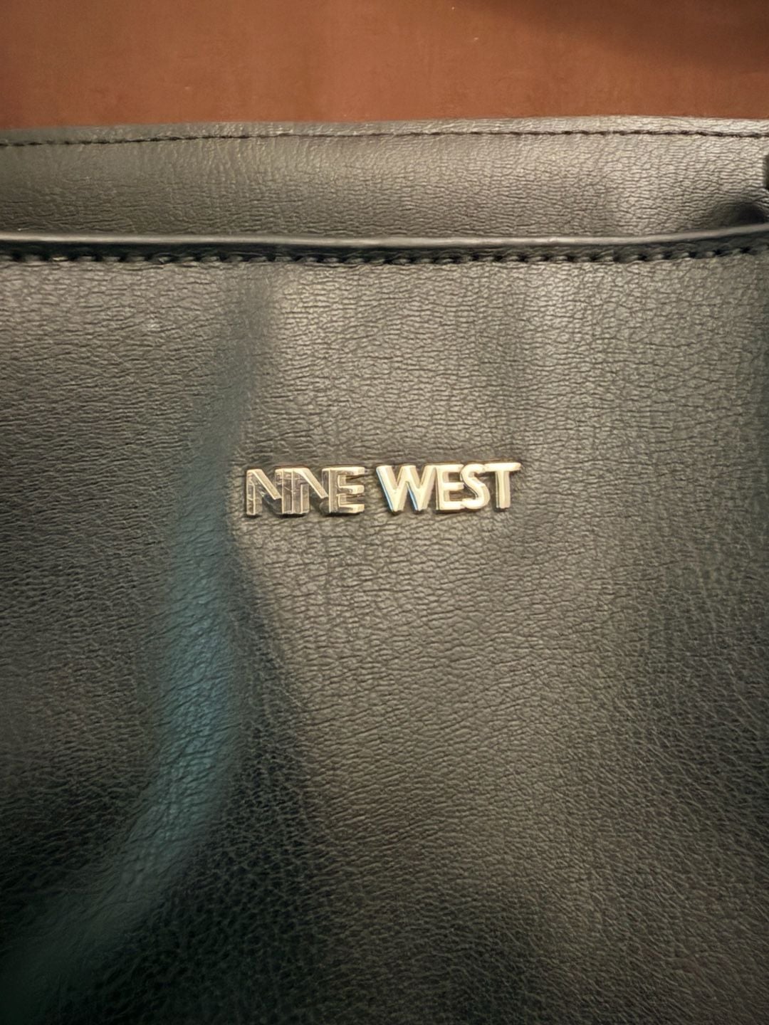 Nine West Black Faux Leather Crossbody Shoulder Bag 3