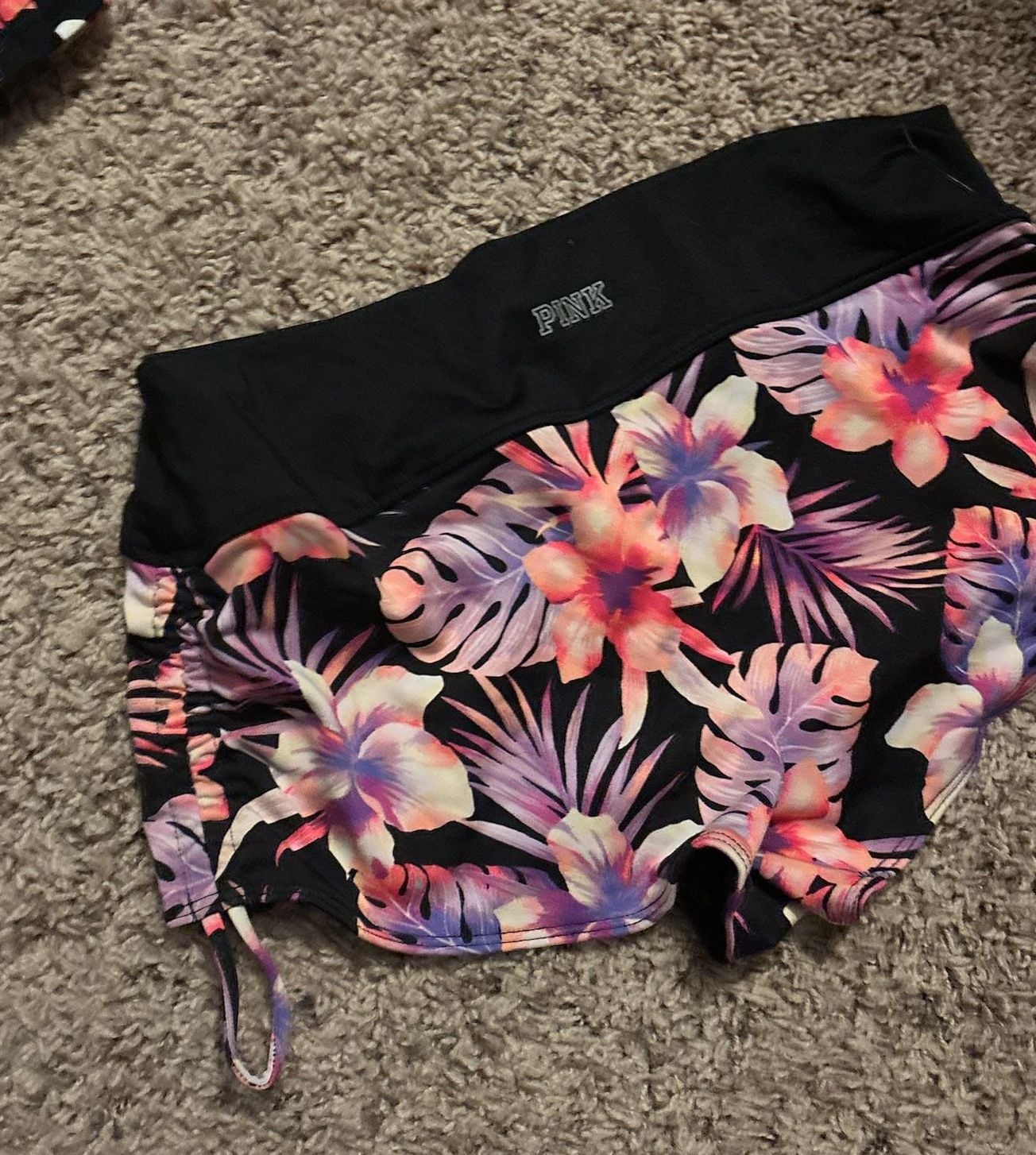 Victoria's Secret PINK Hawaiian Floral swim & sport Wrap Top and Bottoms Set 4