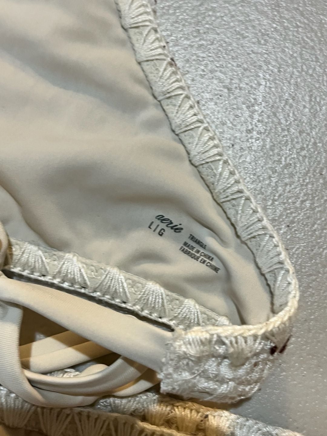 Aerie Crochet Striped Halter Bikini Set with Wooden Rings 010-047 9