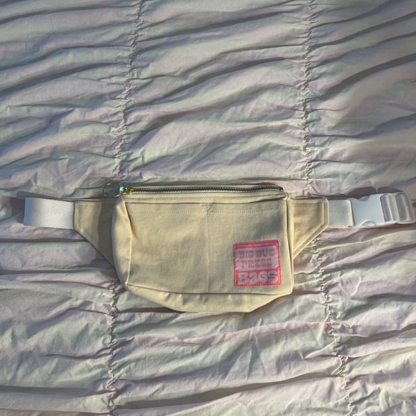 Big Bud Press Cotton Fanny Pack Belt Bag Cream Ecru