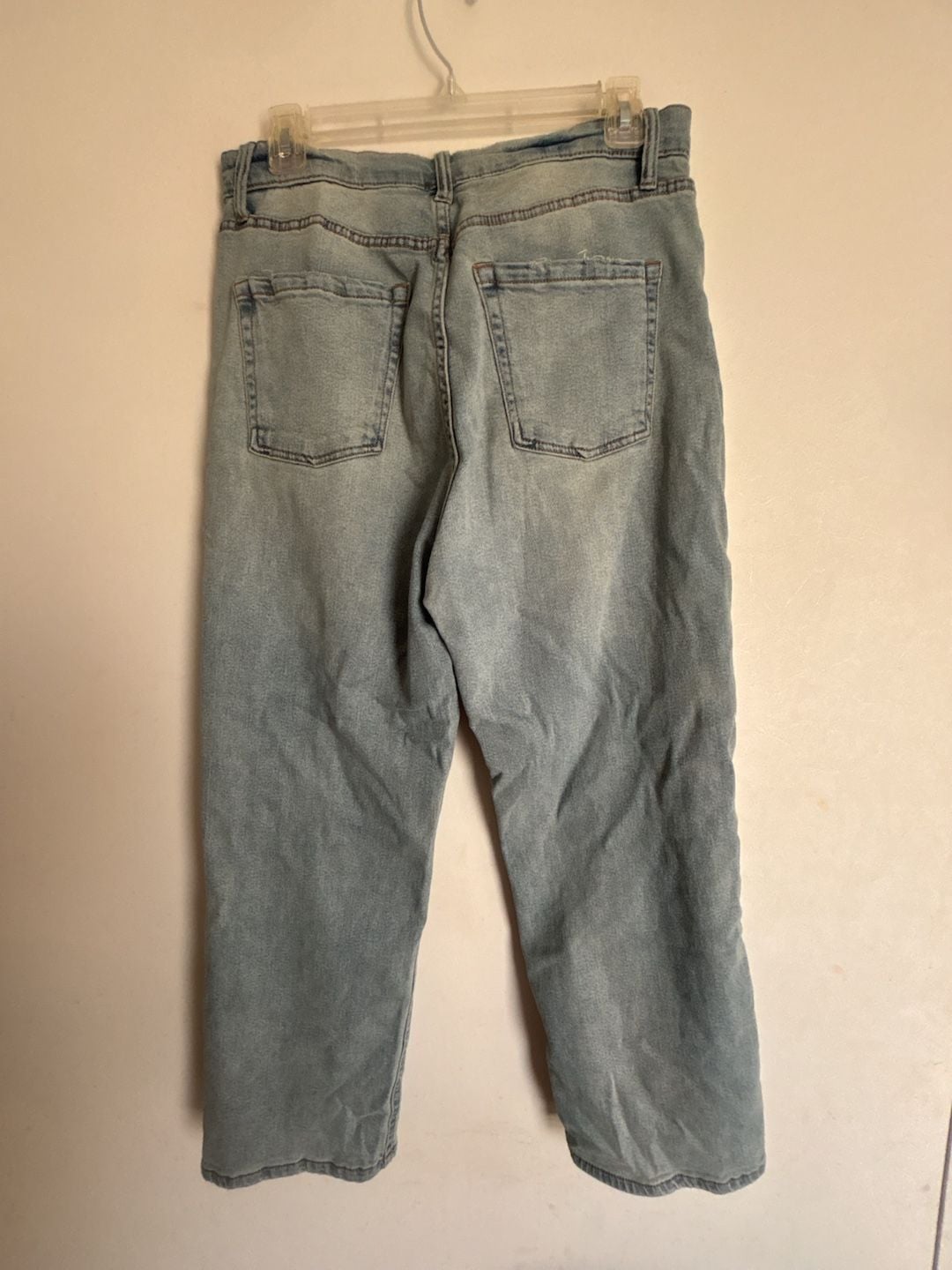 Wild Fable Highest Rise Straight Distressed Light Wash Jeans Sz 12 5