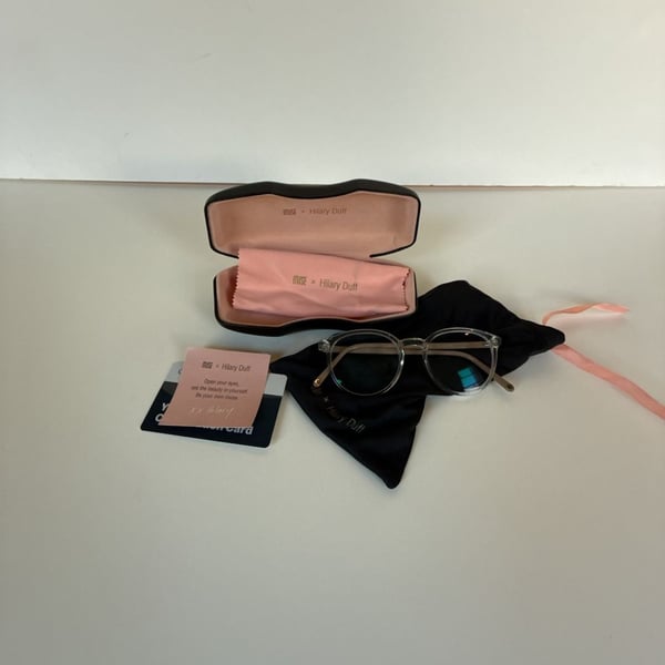 Muse x Hilary Duff Jane Clear Frame Glasses with Case and Accessories