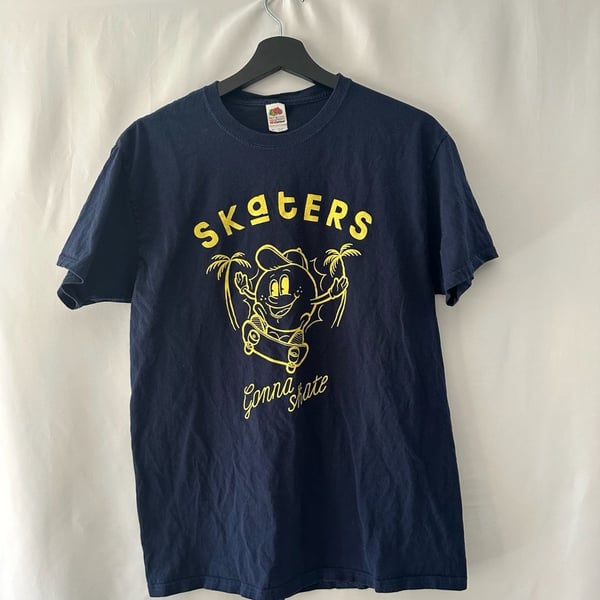 Fruit of the Loom Skaters Gonna Skate Graphic T-Shirt Navy Medium