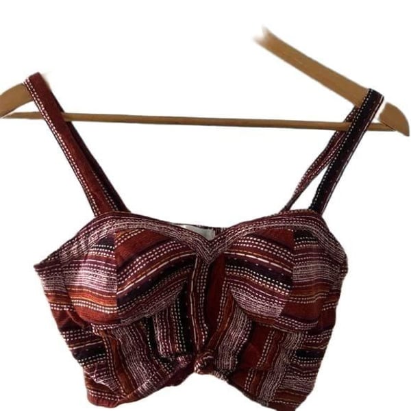 Striped Burgundy Women's Top