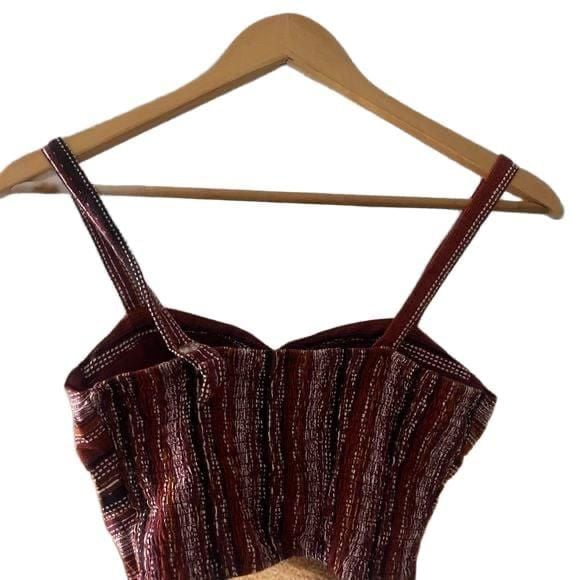Striped Burgundy Women's Top 3