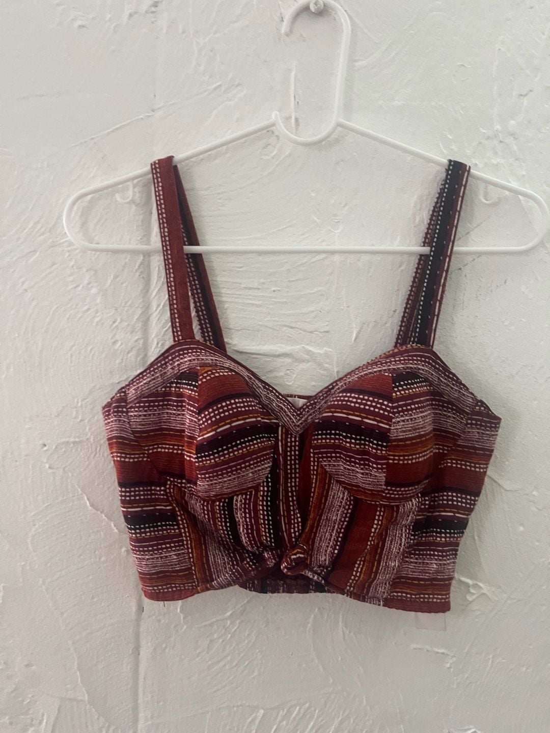 Striped Burgundy Women's Top 4