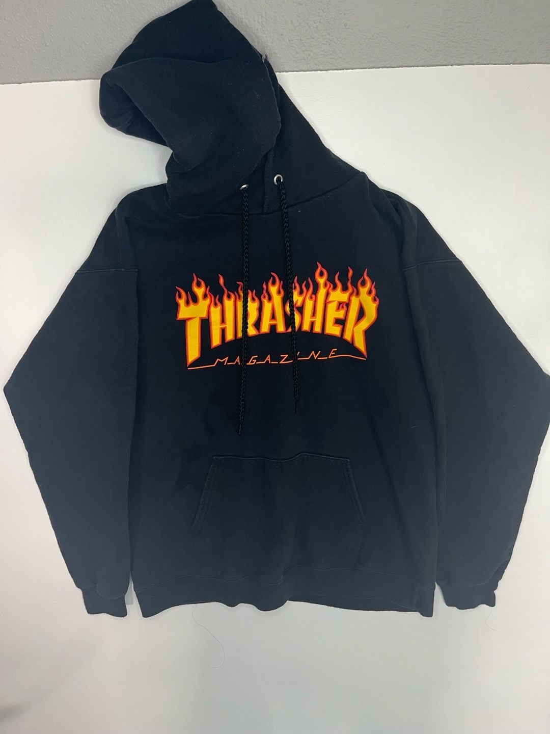 Thrasher Flame Logo Hoodie Black Small Skateboarding Magazine Sweatshirt 2
