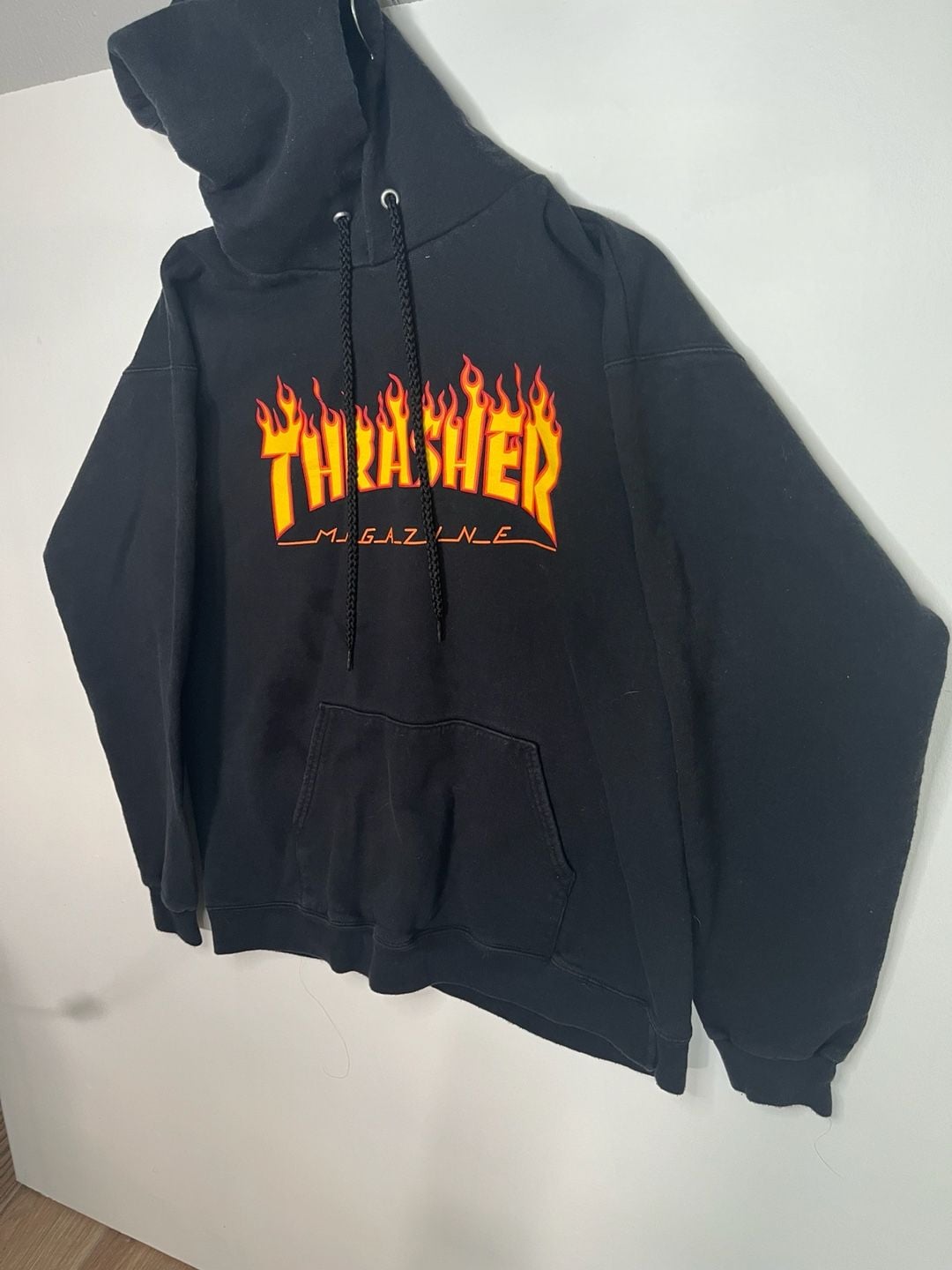 Thrasher Flame Logo Hoodie Black Small Skateboarding Magazine Sweatshirt 5