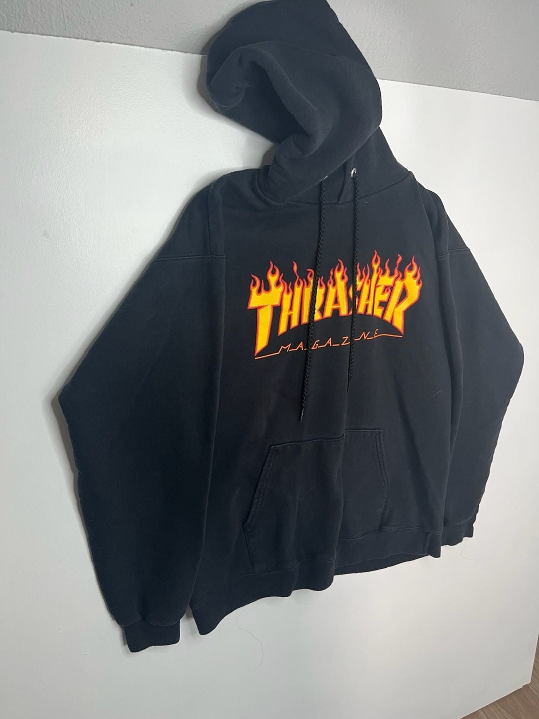 Thrasher Flame Logo Hoodie Black Small Skateboarding Magazine Sweatshirt 6
