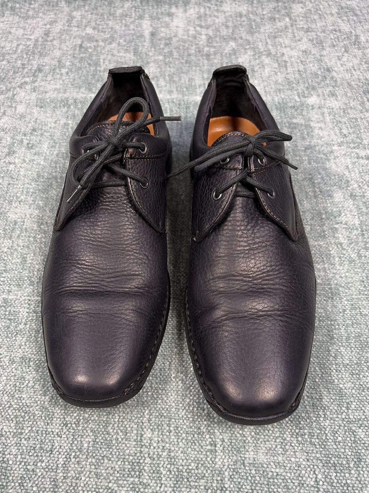 Cole Haan Nike Air Black Pebbled Leather Lace-Up Oxford Shoes Size 10 2