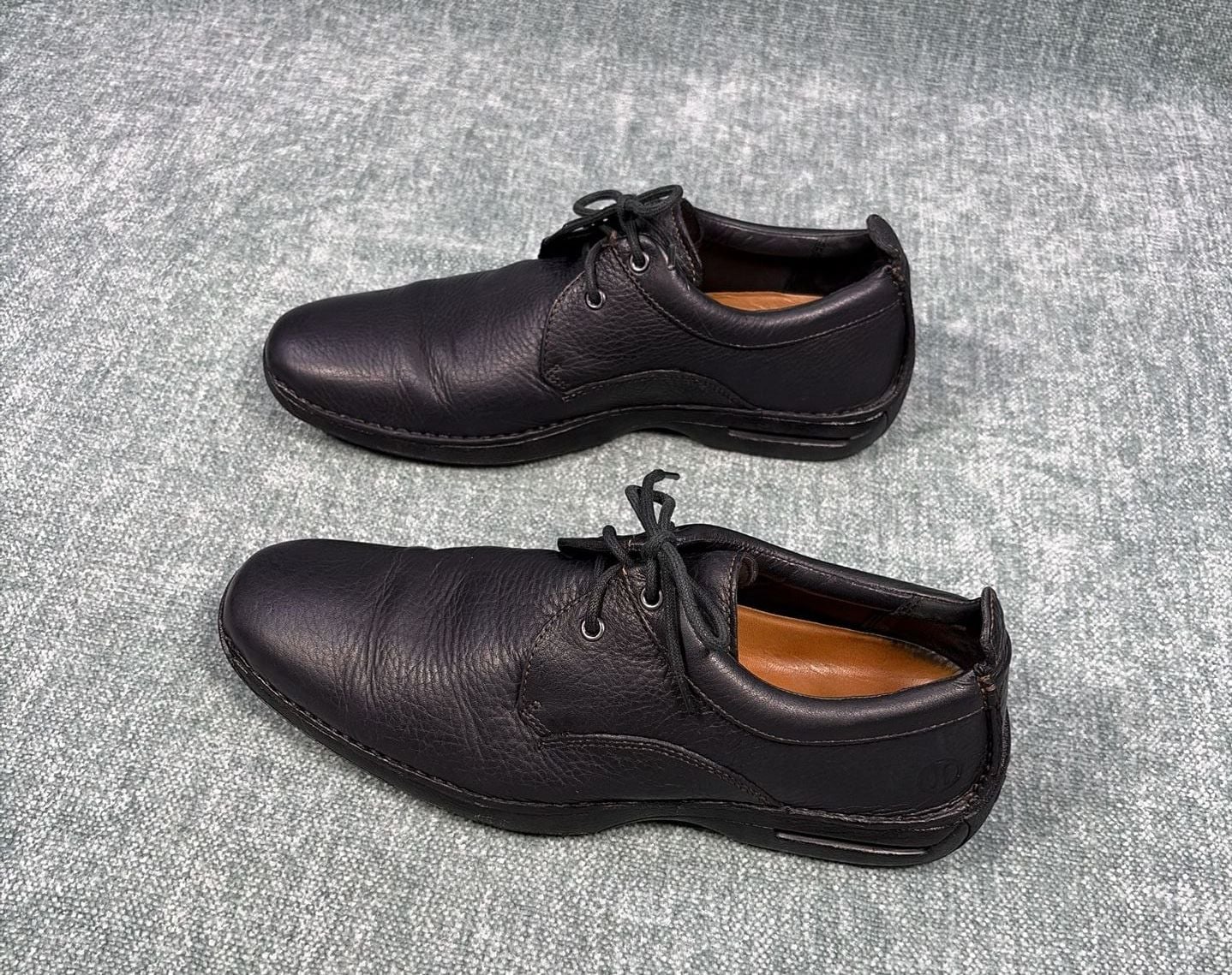 Cole Haan Nike Air Black Pebbled Leather Lace-Up Oxford Shoes Size 10 3