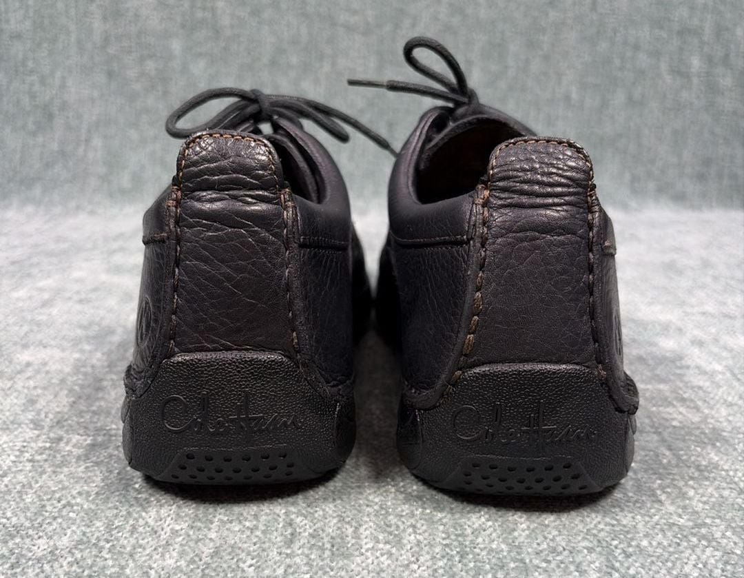 Cole Haan Nike Air Black Pebbled Leather Lace-Up Oxford Shoes Size 10 4