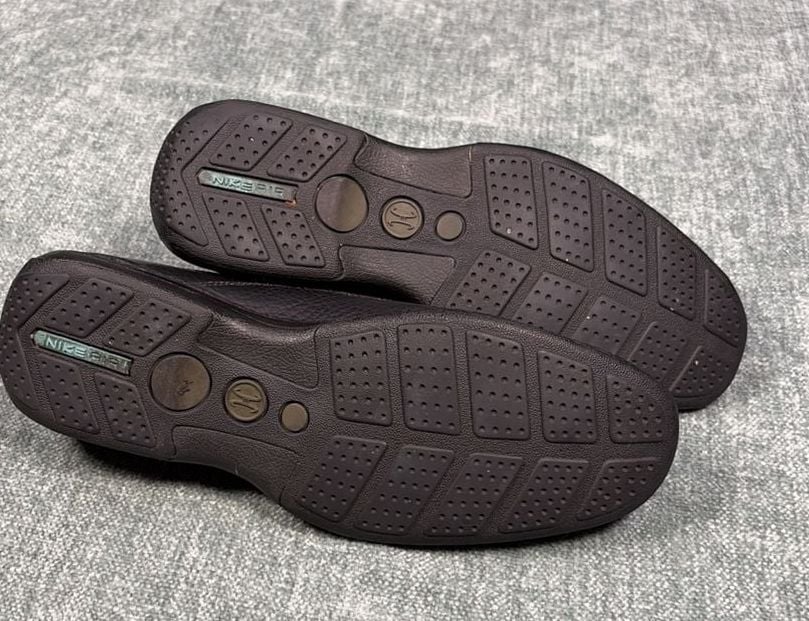 Cole Haan Nike Air Black Pebbled Leather Lace-Up Oxford Shoes Size 10 6