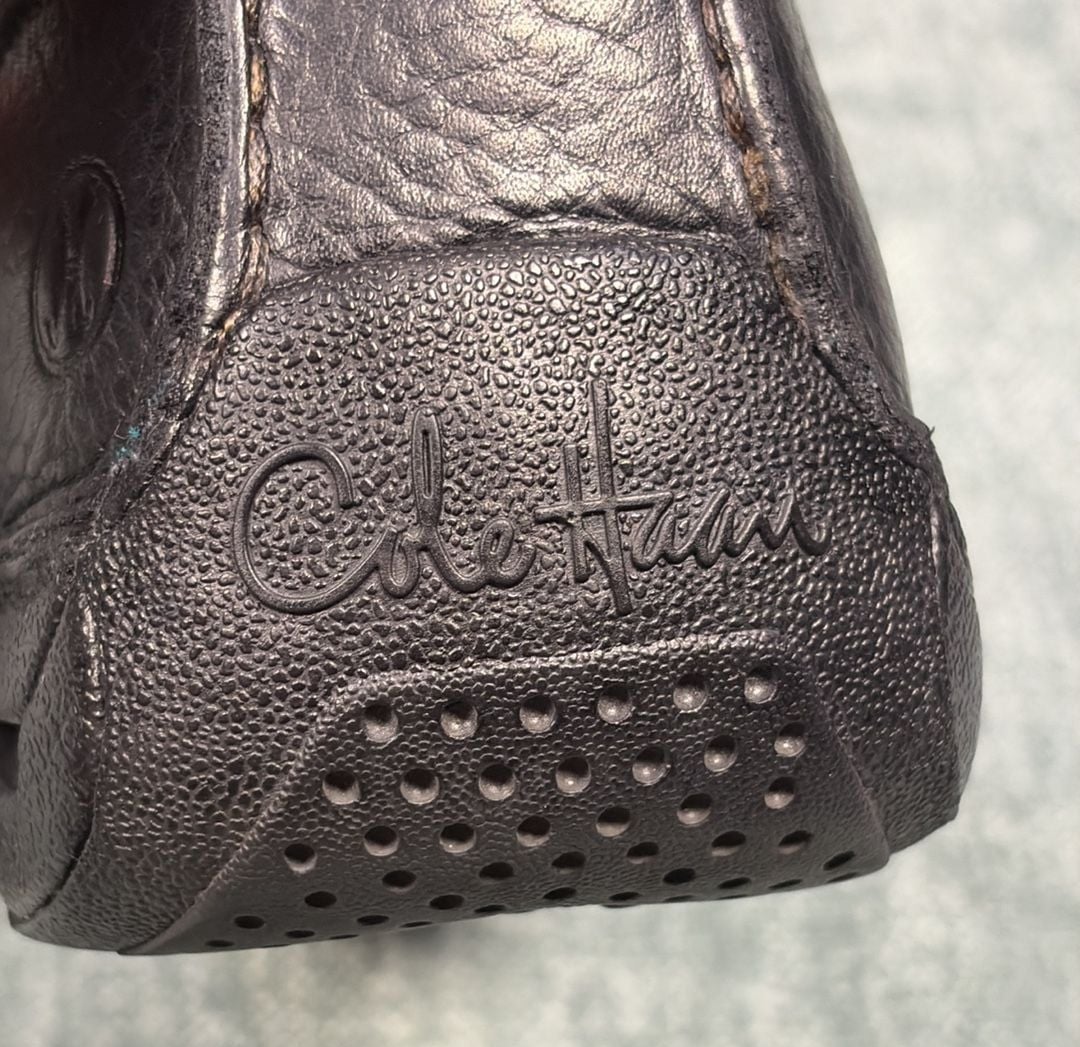 Cole Haan Nike Air Black Pebbled Leather Lace-Up Oxford Shoes Size 10 10