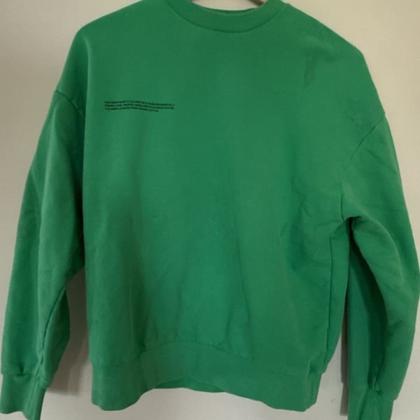 Pangaia Green Organic Cotton Crewneck Sweatshirt Size XS