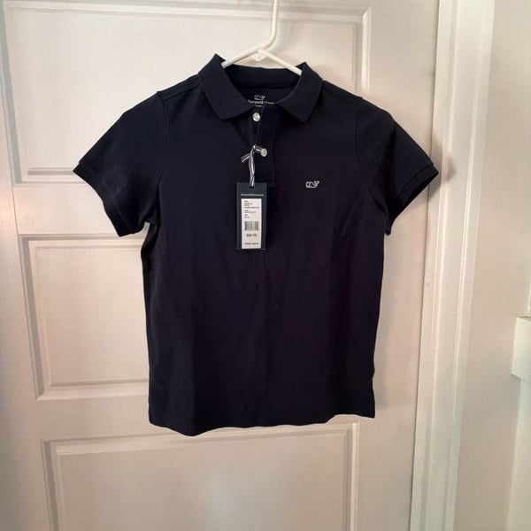 vineyard vines Classic Pique Polo Navy Size S (8-10) NWT