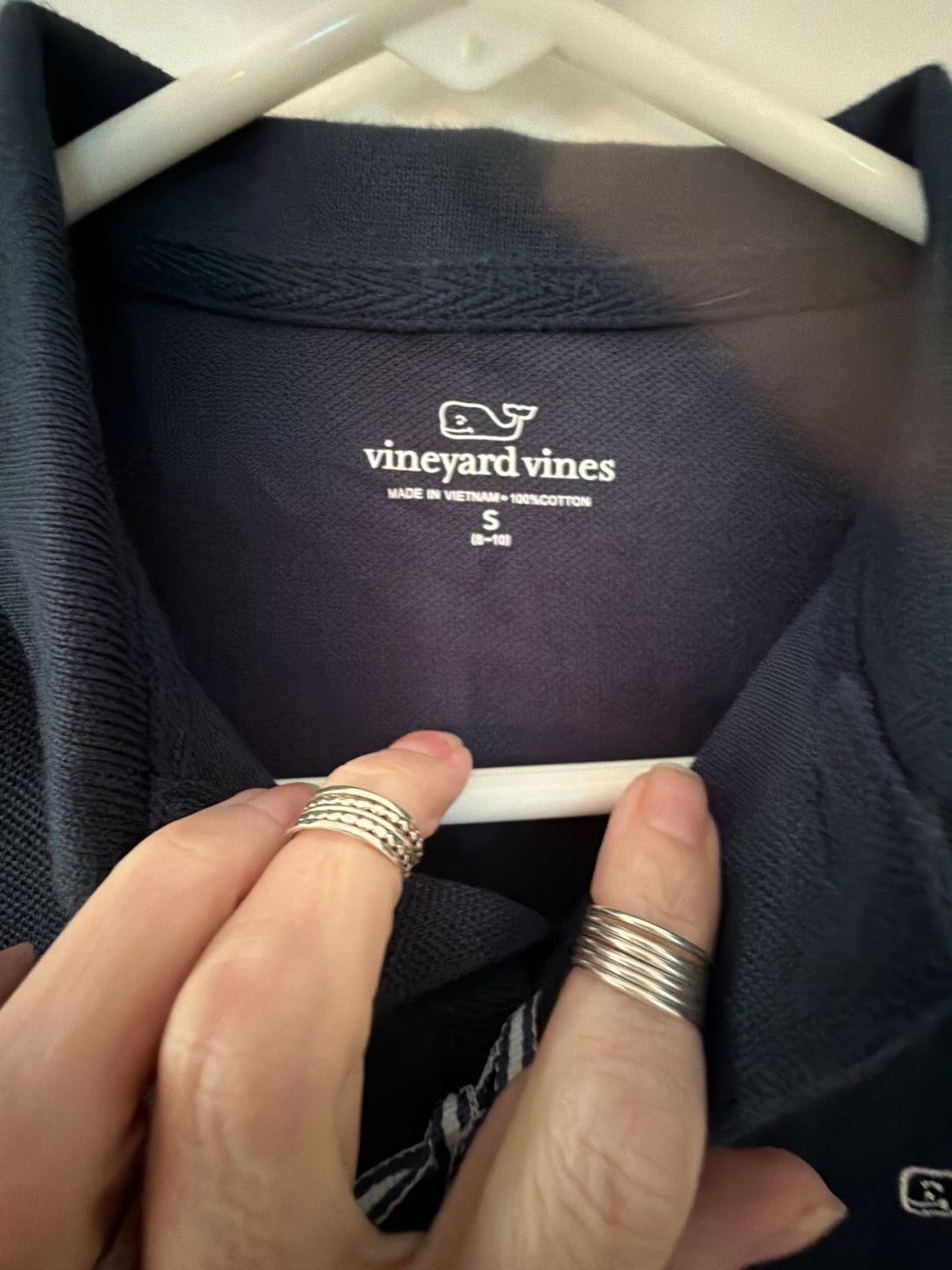 vineyard vines Classic Pique Polo Navy Size S (8-10) NWT 5