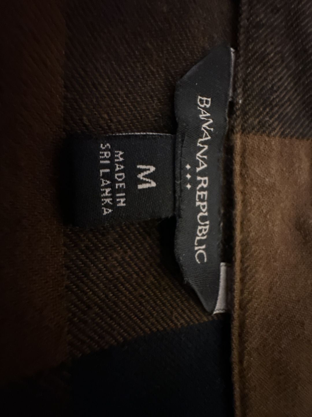 Banana Republic Brown and Black Buffalo Plaid Flannel Shirt Medium 9