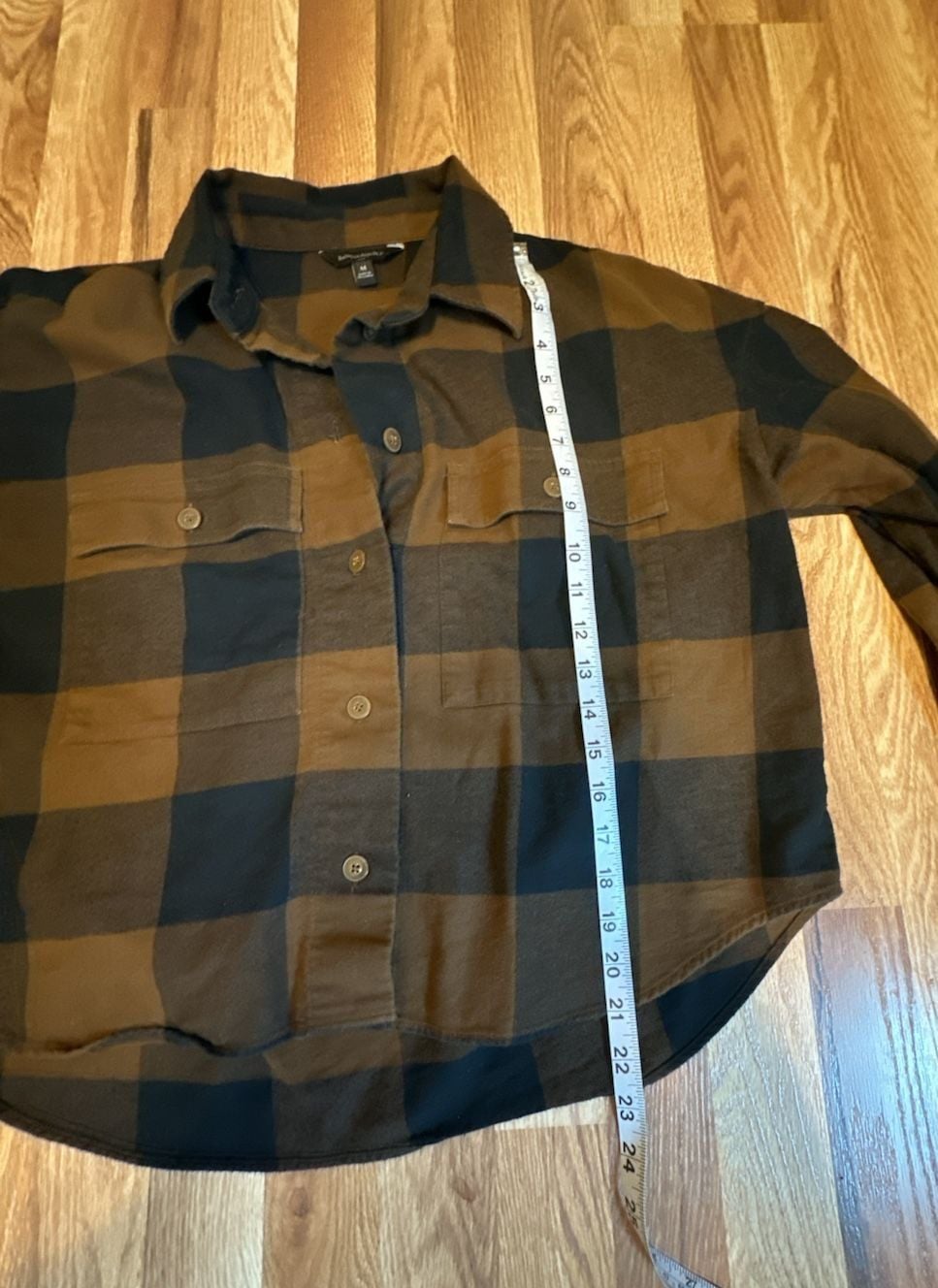 Banana Republic Brown and Black Buffalo Plaid Flannel Shirt Medium 11