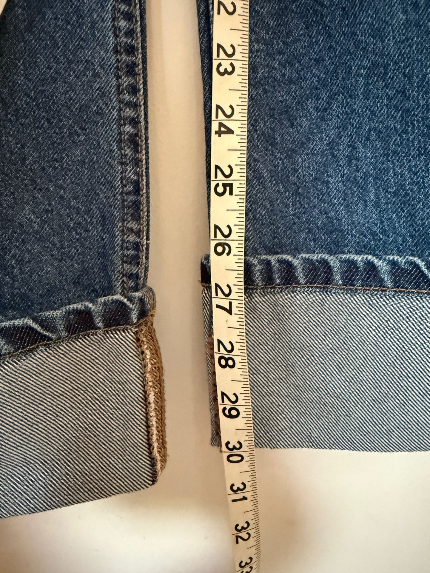Nasty Gal High Rise Wide Leg Cuffed Hem Blue Jeans Size US 2 7