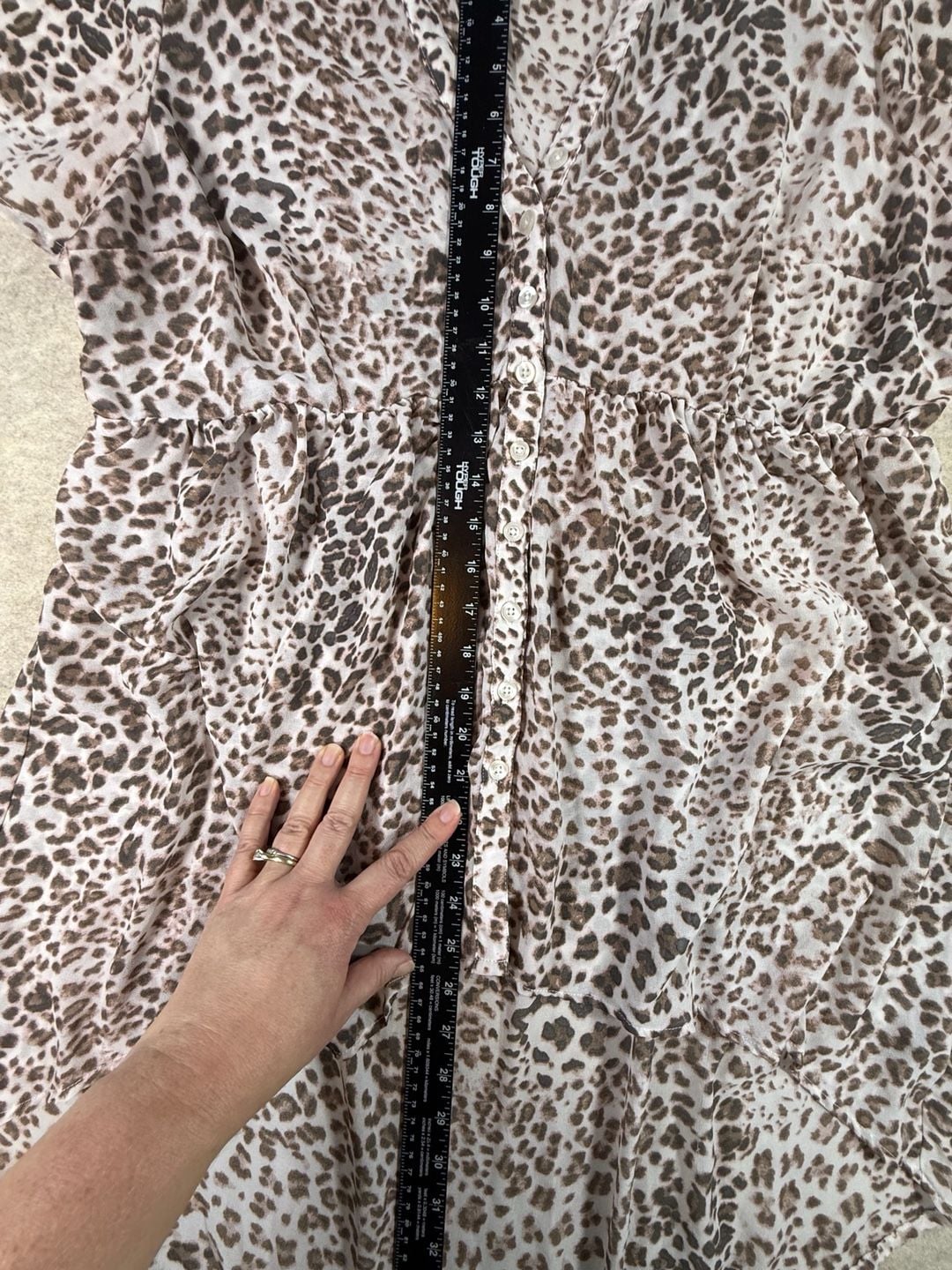 Torrid Lexie Babydoll Chiffon Tunic Top in Leopard Print 9
