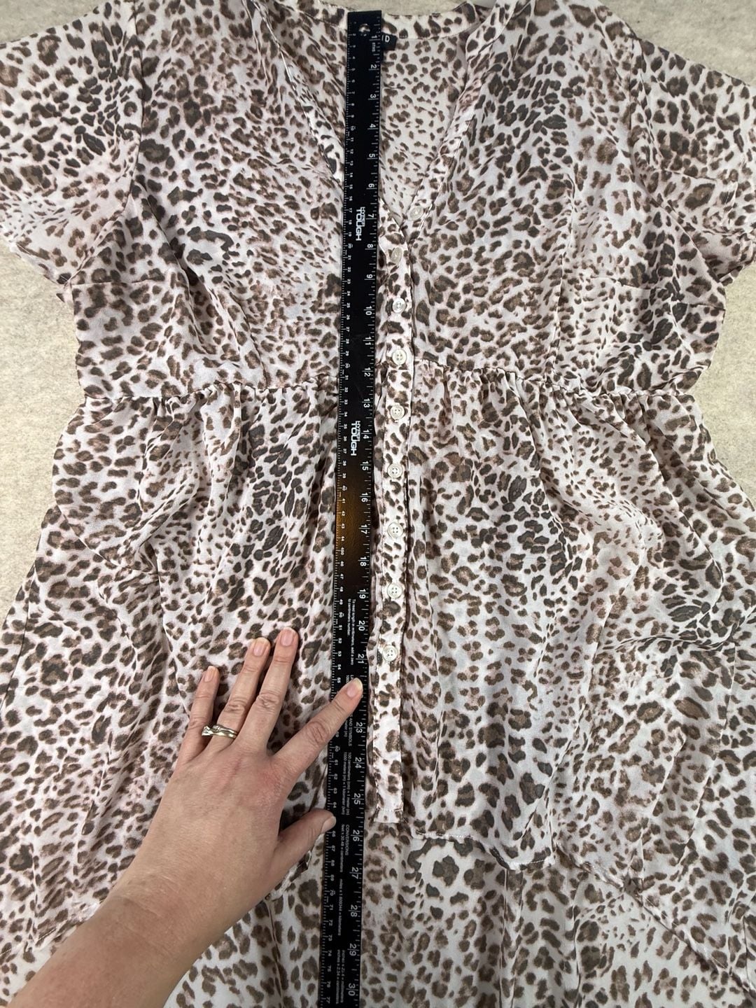 Torrid Lexie Babydoll Chiffon Tunic Top in Leopard Print 10