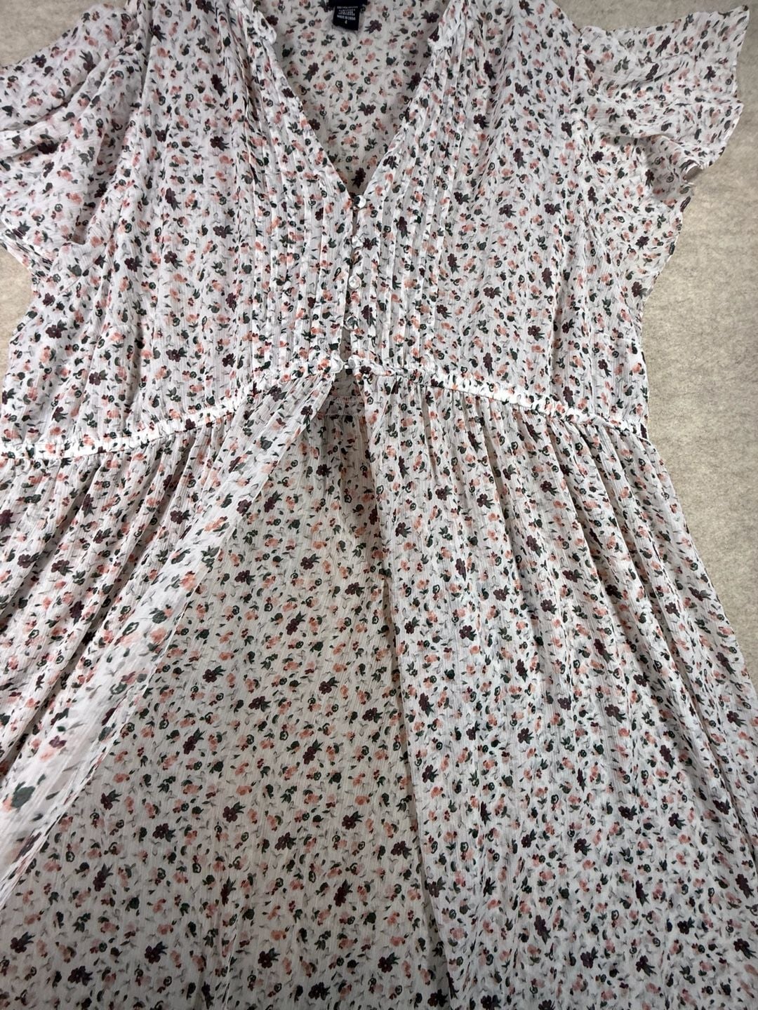 Torrid Women's Floral Print Chiffon High-Low Midi Dress 8