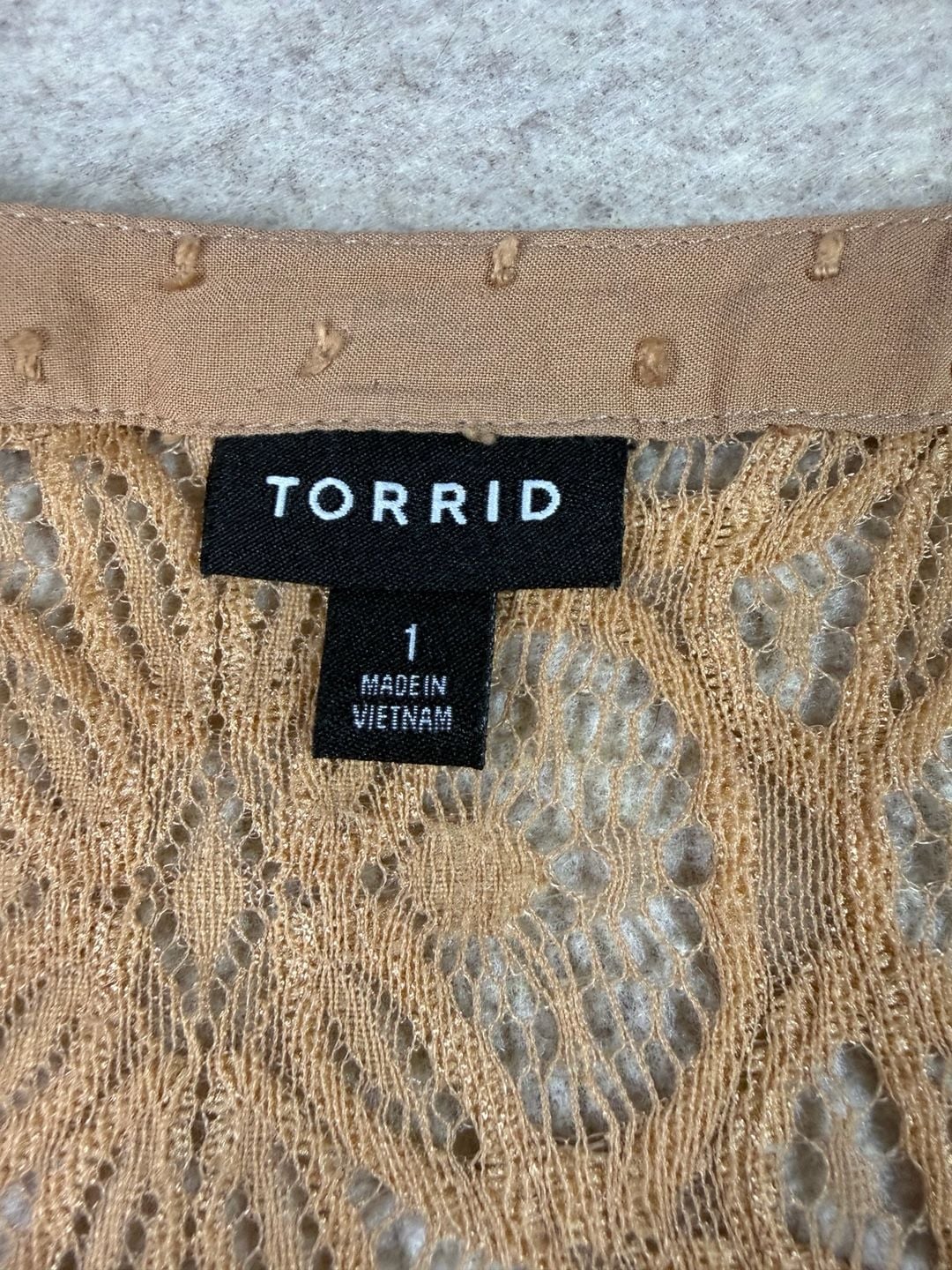 Torrid Rust Crinkle Gauze Sleeveless Clip Dot Texture Top 5