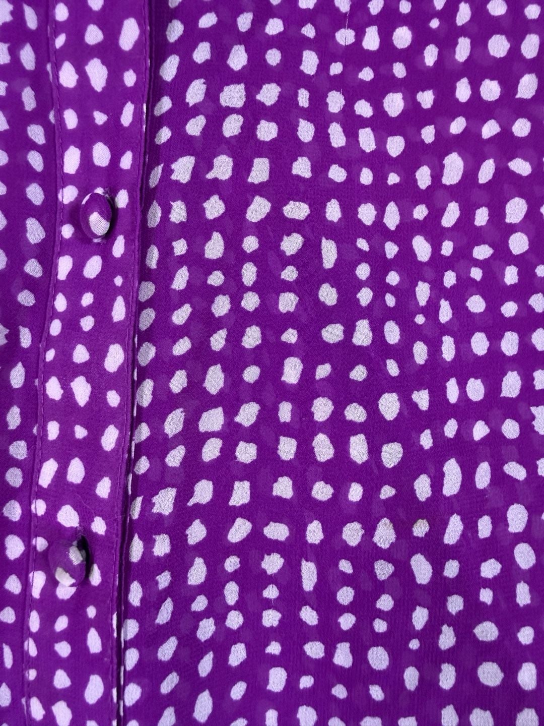 Torrid 0 purple Polka Dot Plus Size Blouses for Women XL 7