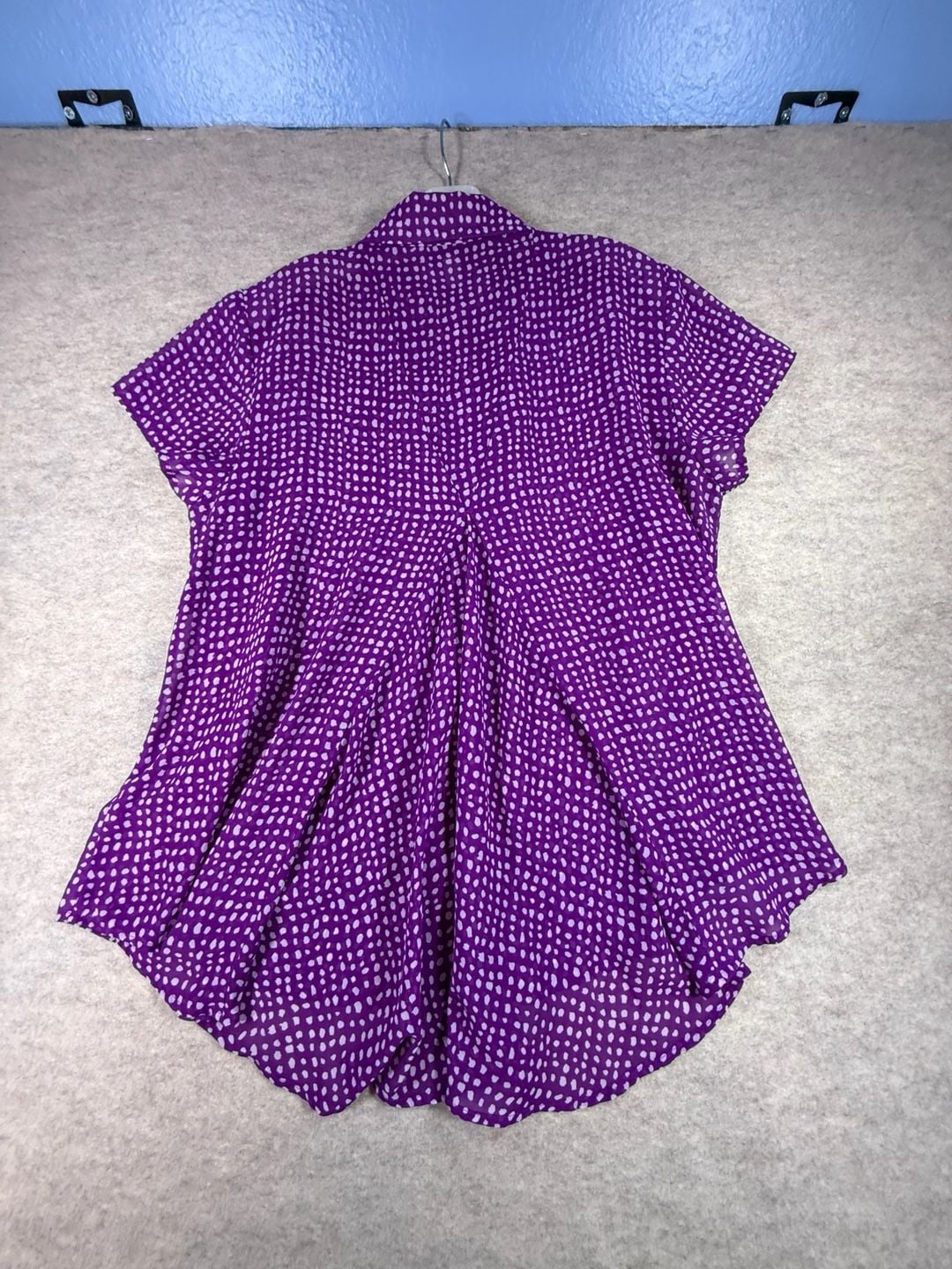 Torrid 0 purple Polka Dot Plus Size Blouses for Women XL 11